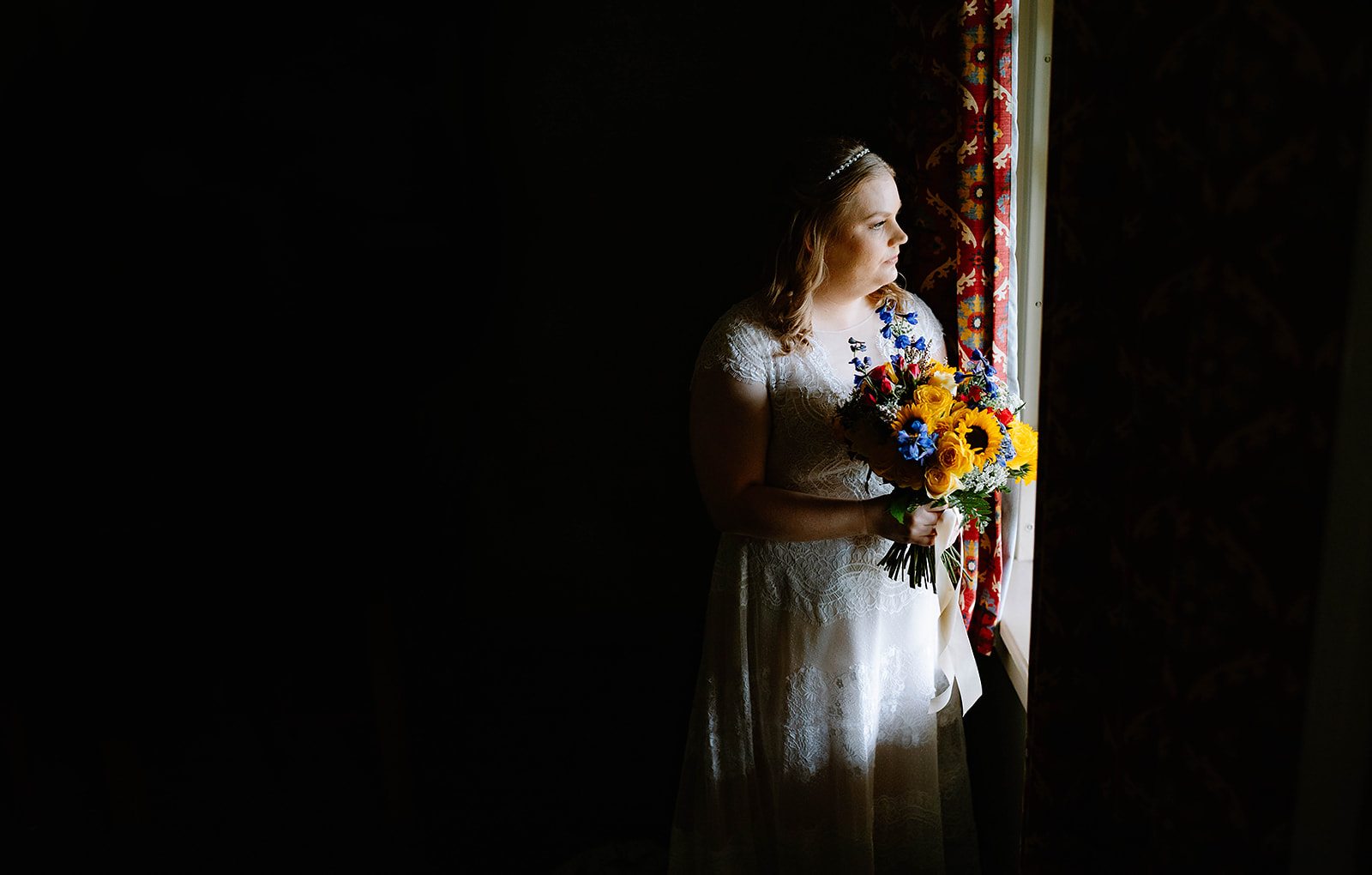 Oregon Bride near the window