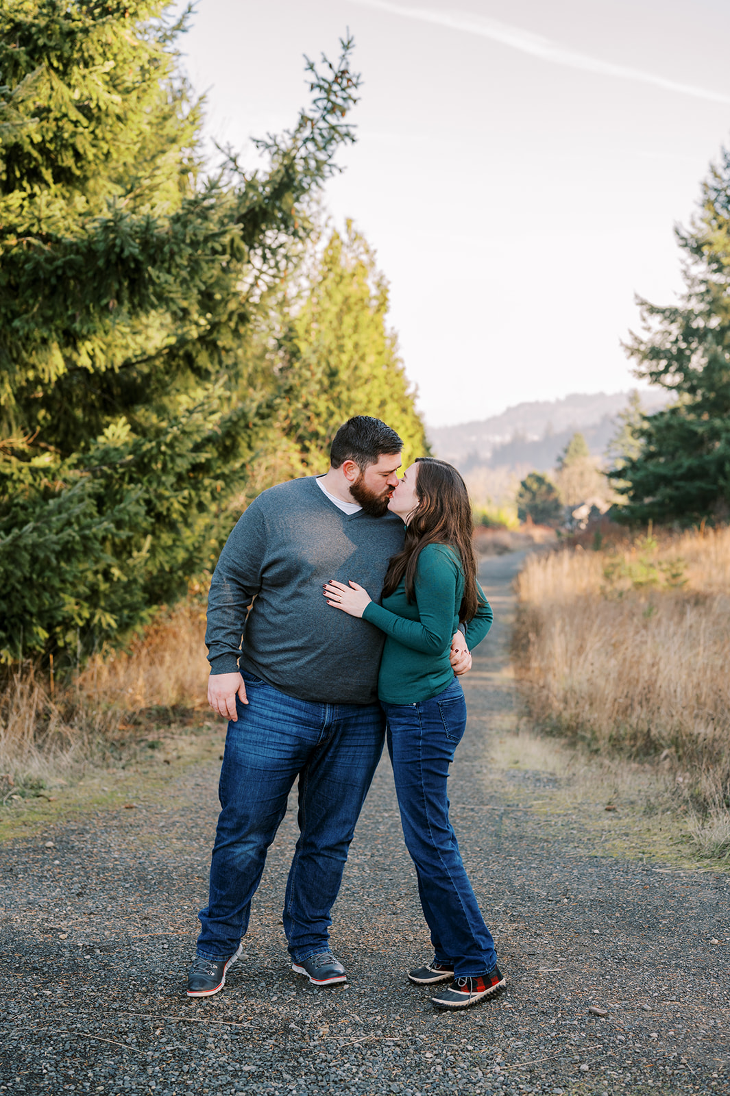 Engagement session at beautiful Powell Butte Nature Park in Portland Oregon. It is a Perfect Portland engagement photo location! 