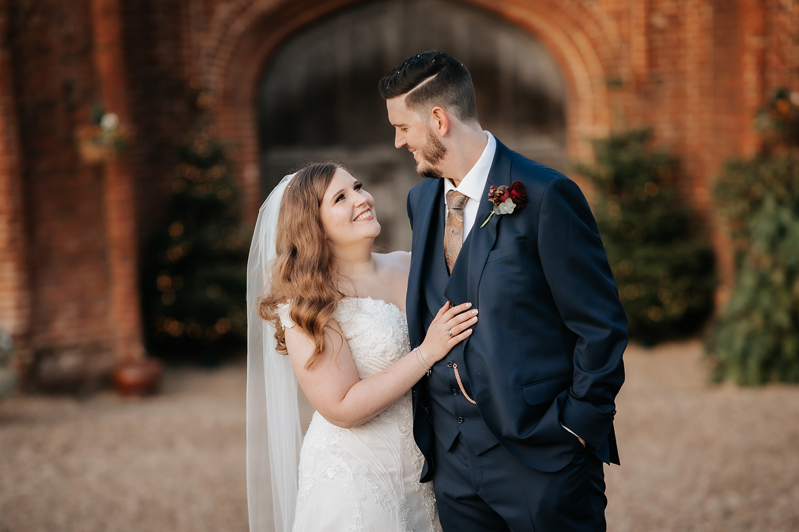 Wedding couple who got married at Leez Priory wedding venue in Essex