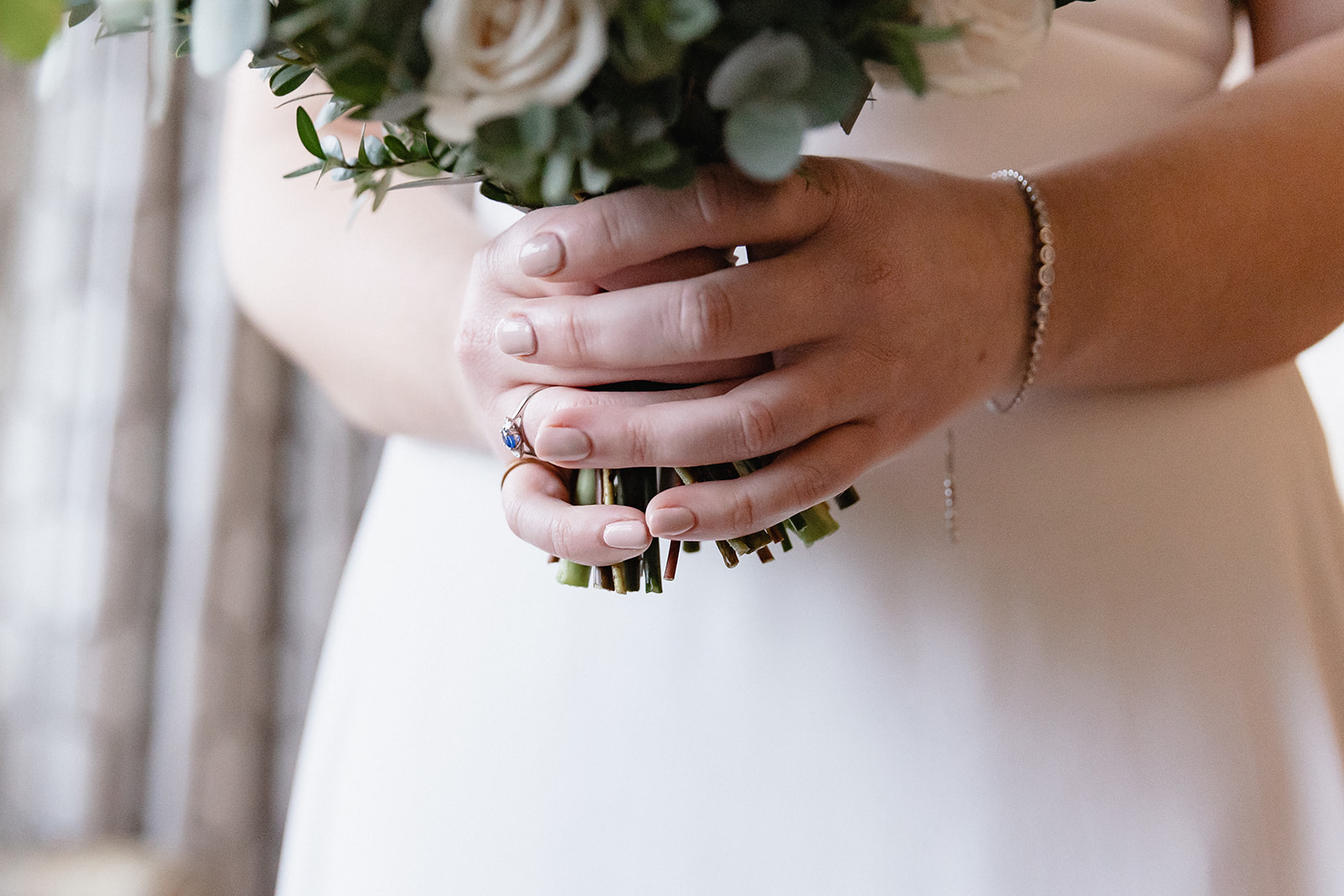 bride hands and bouquet details - Cairns Farm Estate