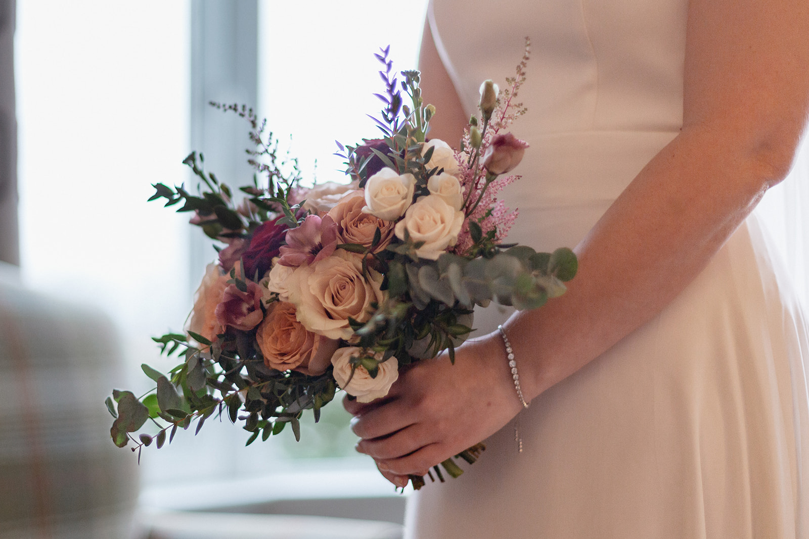 close up of bridal bouquet - Cairns Farm Estate