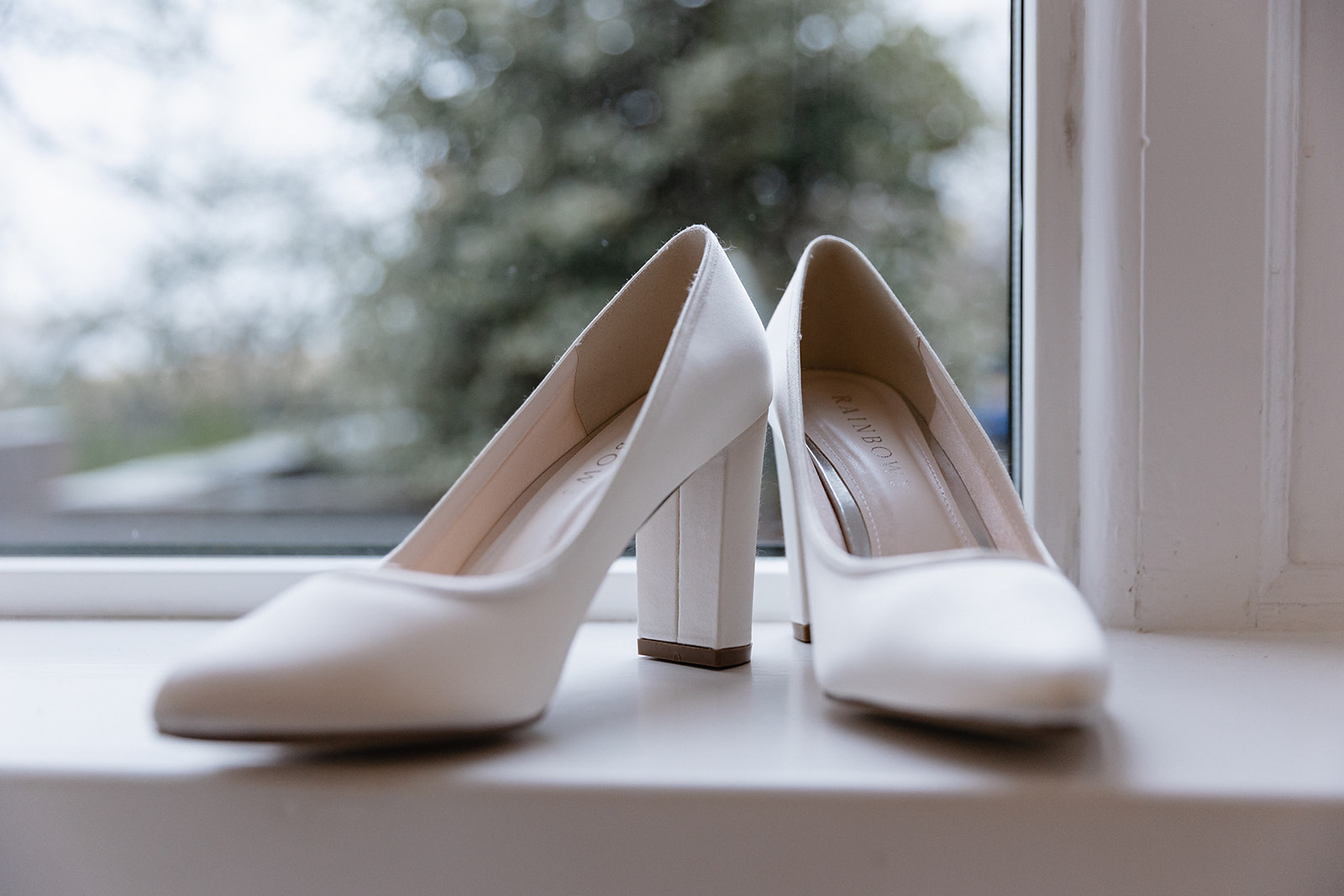 wedding shoes by the window- Cairns Farm Estate