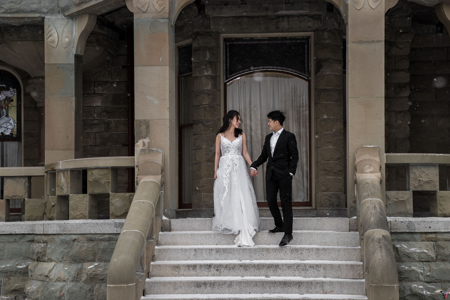 Bride and groom stairs of Craigdarroch castle