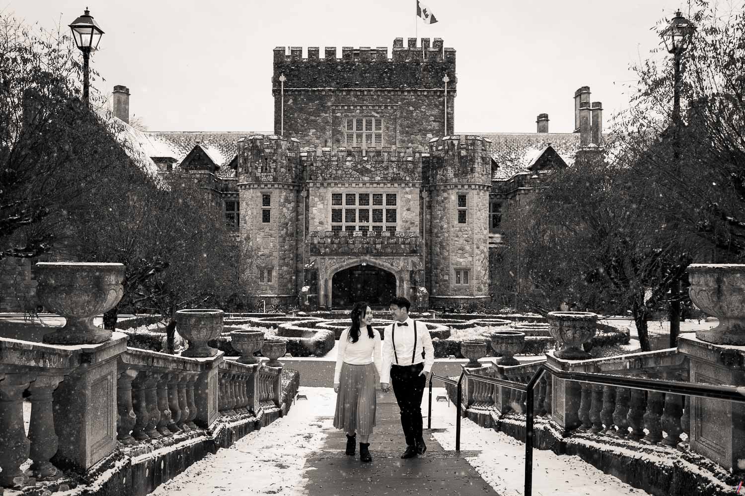 Professional Photographers at the Hatley Castle snow day. 