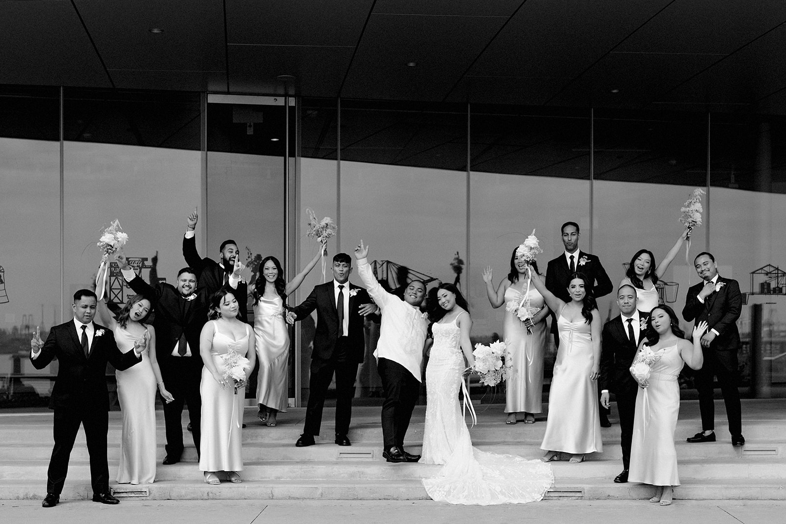 Vancouver wedding photographer capture photos of couple's wedding at Polygon Gallery