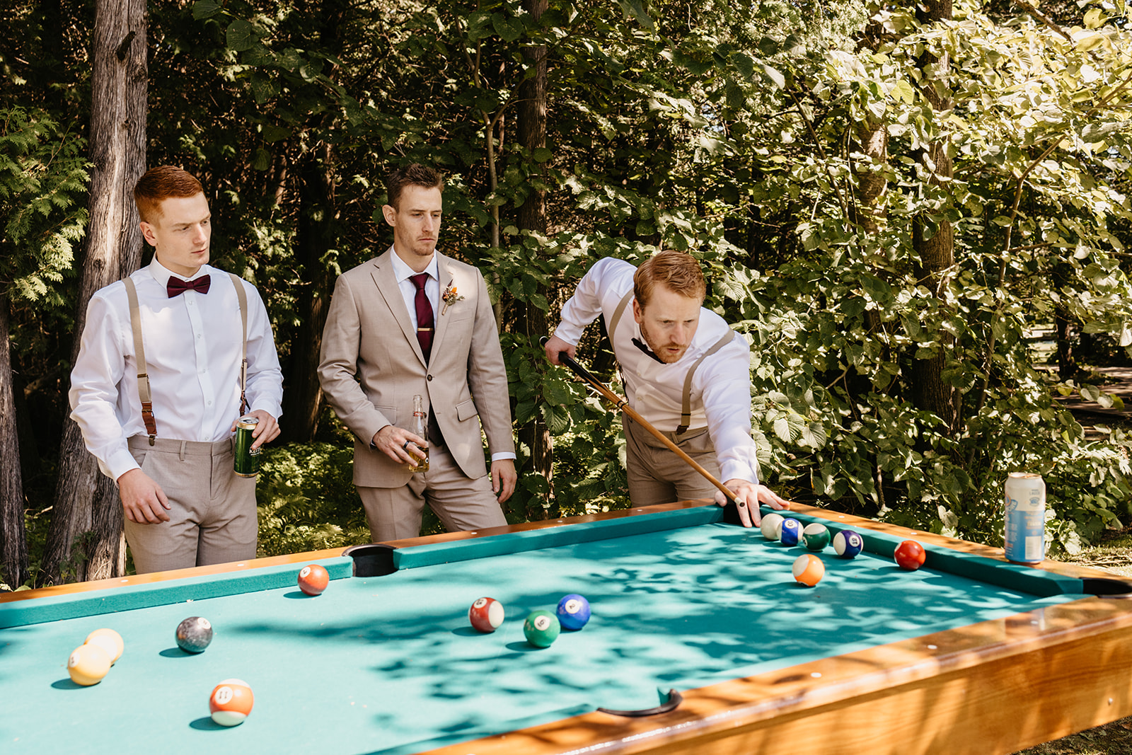 Chris hartwig and his groomsmen on his wedding day