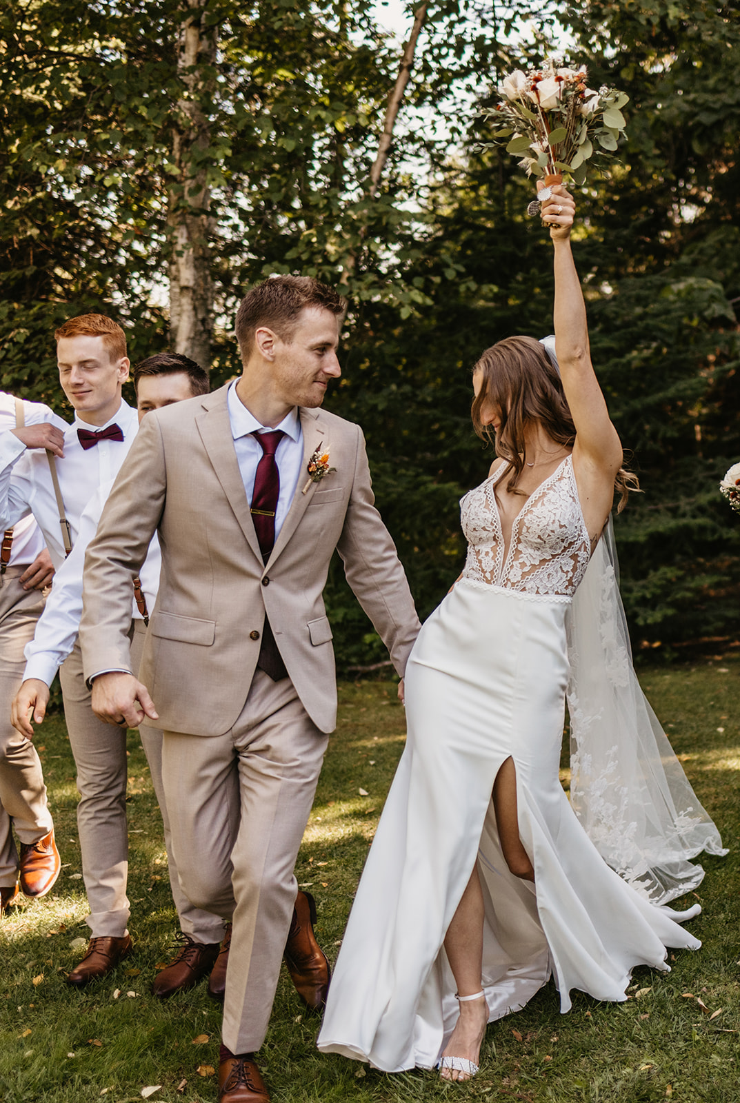 Maddie Lymburner and Chris Hartwig and their wedding party