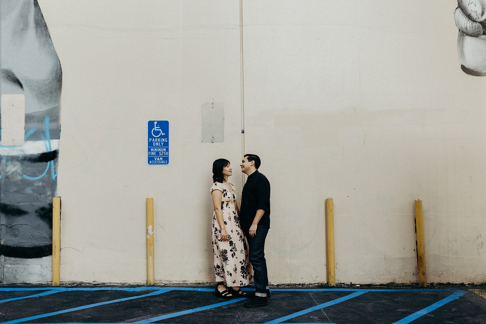 couple in parking lot los angeles
