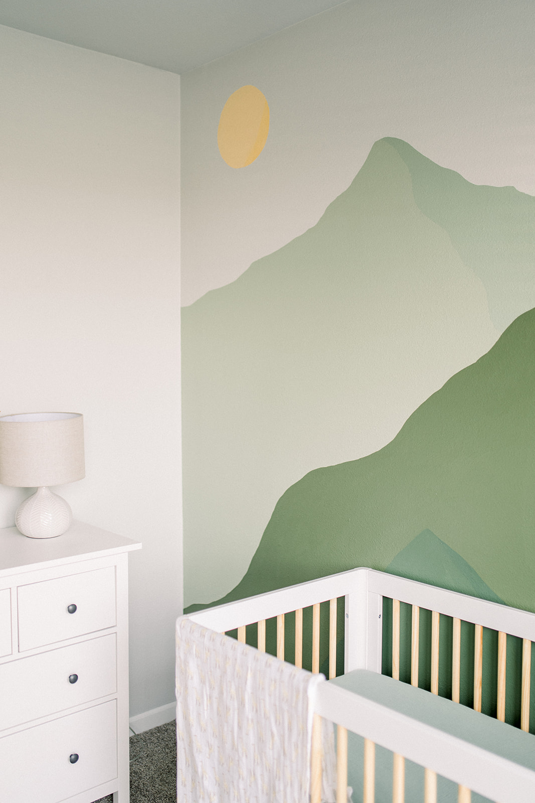 Baby boy nursery decor at In home maternity photo shoot Sonora, CA photographer