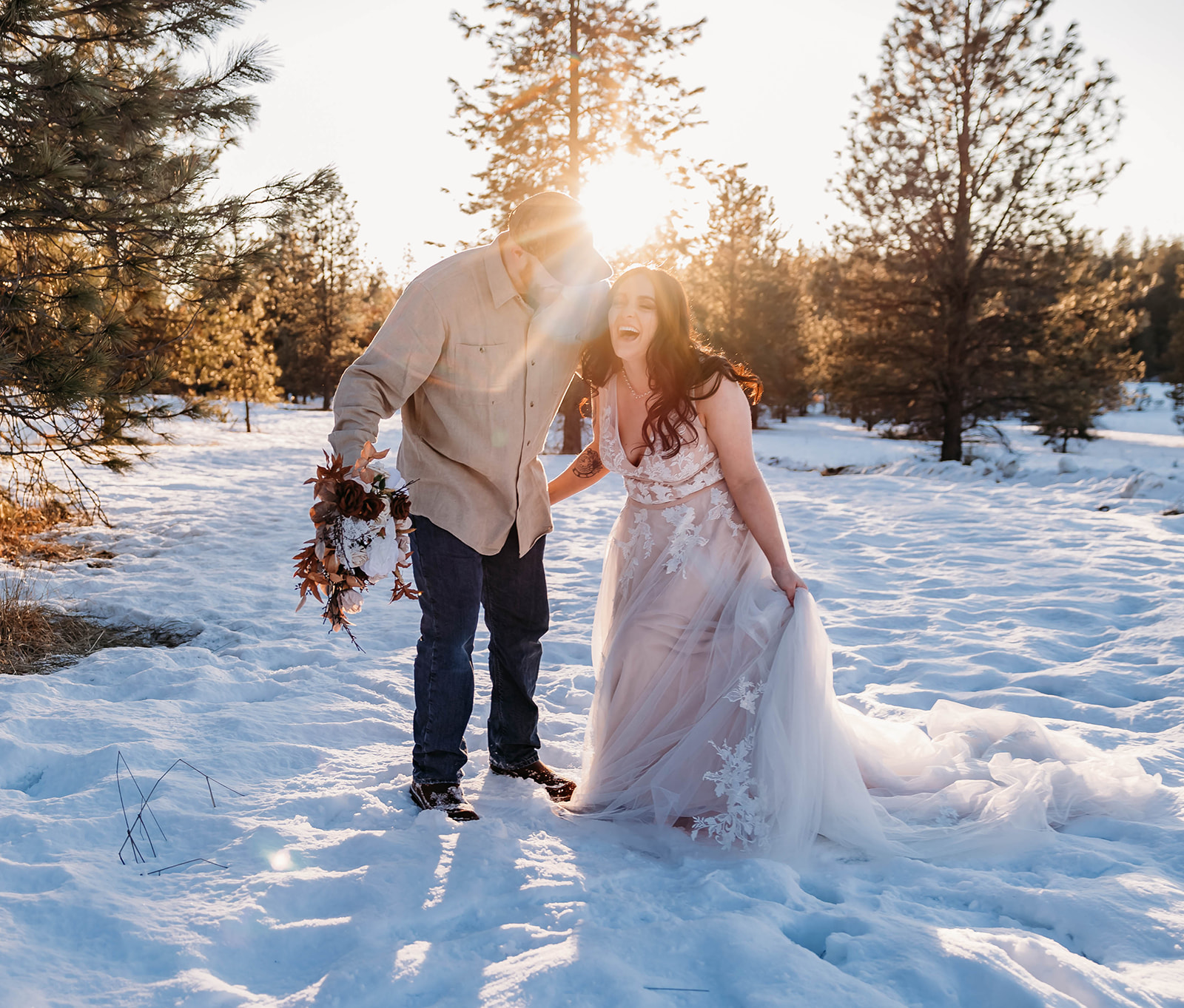 Couple eloped in their front yard in Spokane, Washington