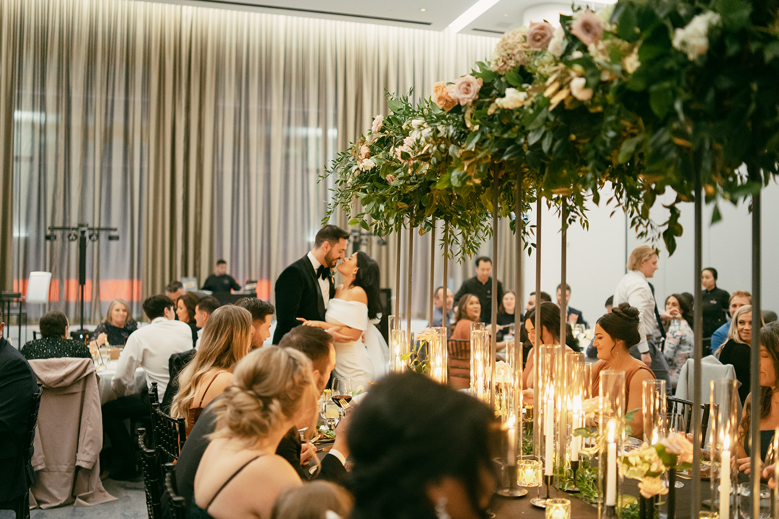 JW Marriott Wedding Reception with Floral Installations 