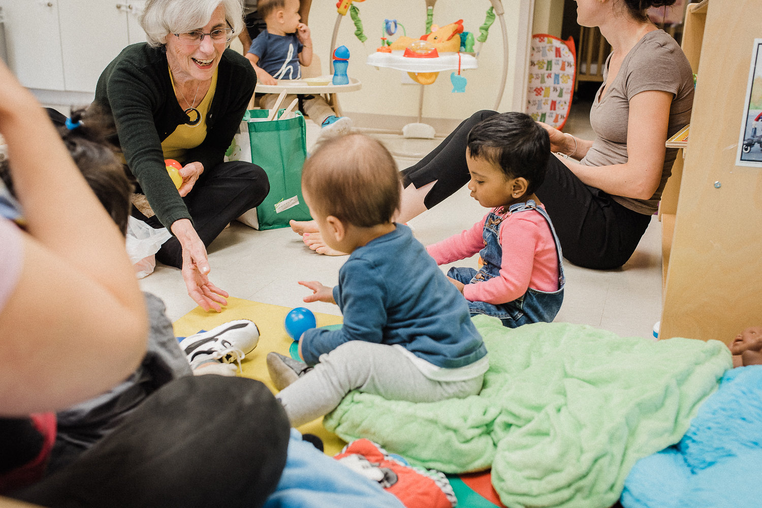 Kids are learning language in their daycare classroom