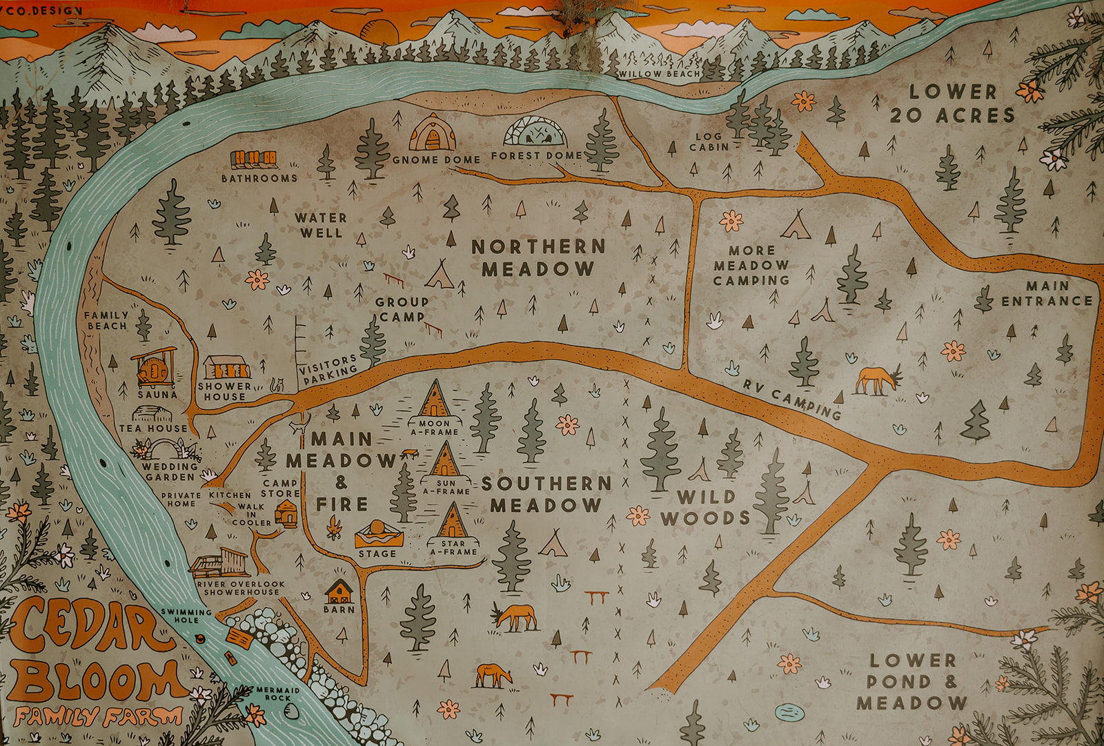 Map of Cedar Bloom Farms in Southern Oregon