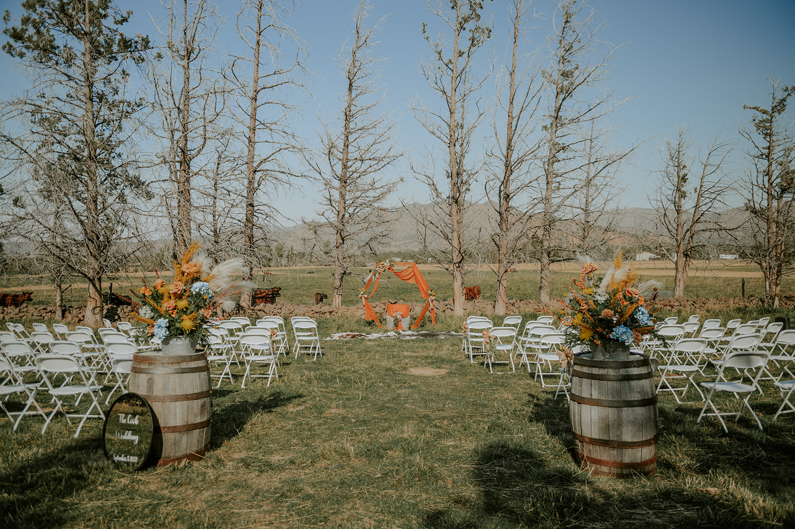 Country chic summer wedding on a family ranch in Terrebonne 