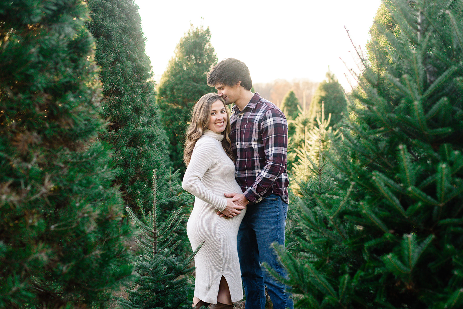 A Hanover PA couple celebrates their pregnancy during their maternity photoshoot with Rachel Mummert Photography