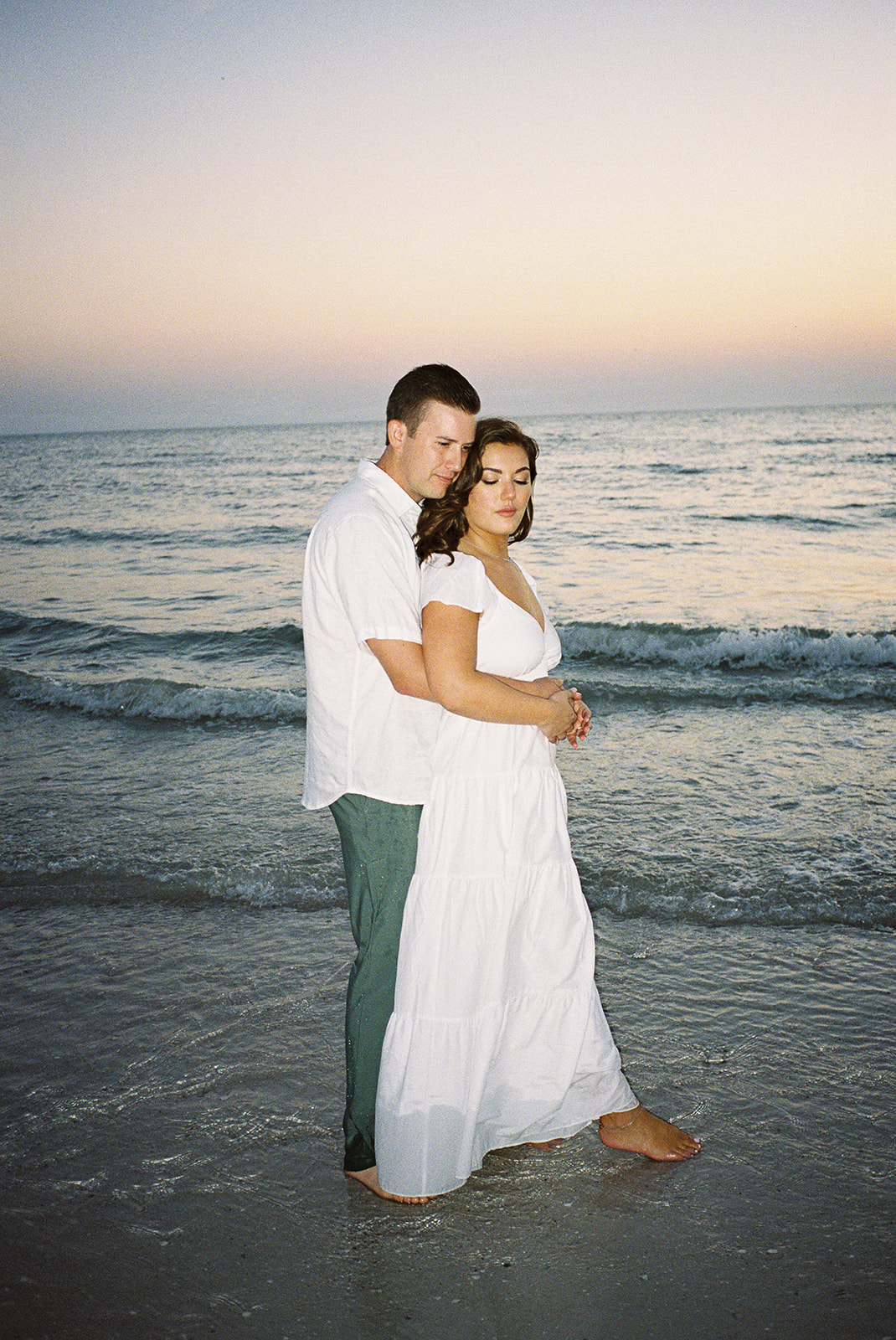blue hour engagement pictures honeymoon island