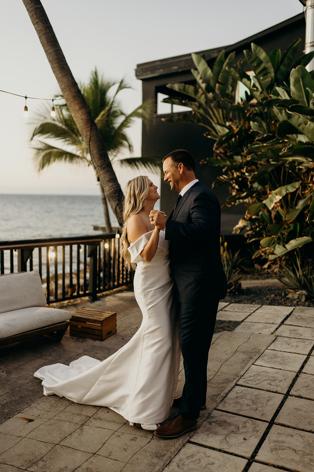 First dance during small destination island wedding on St. Croix