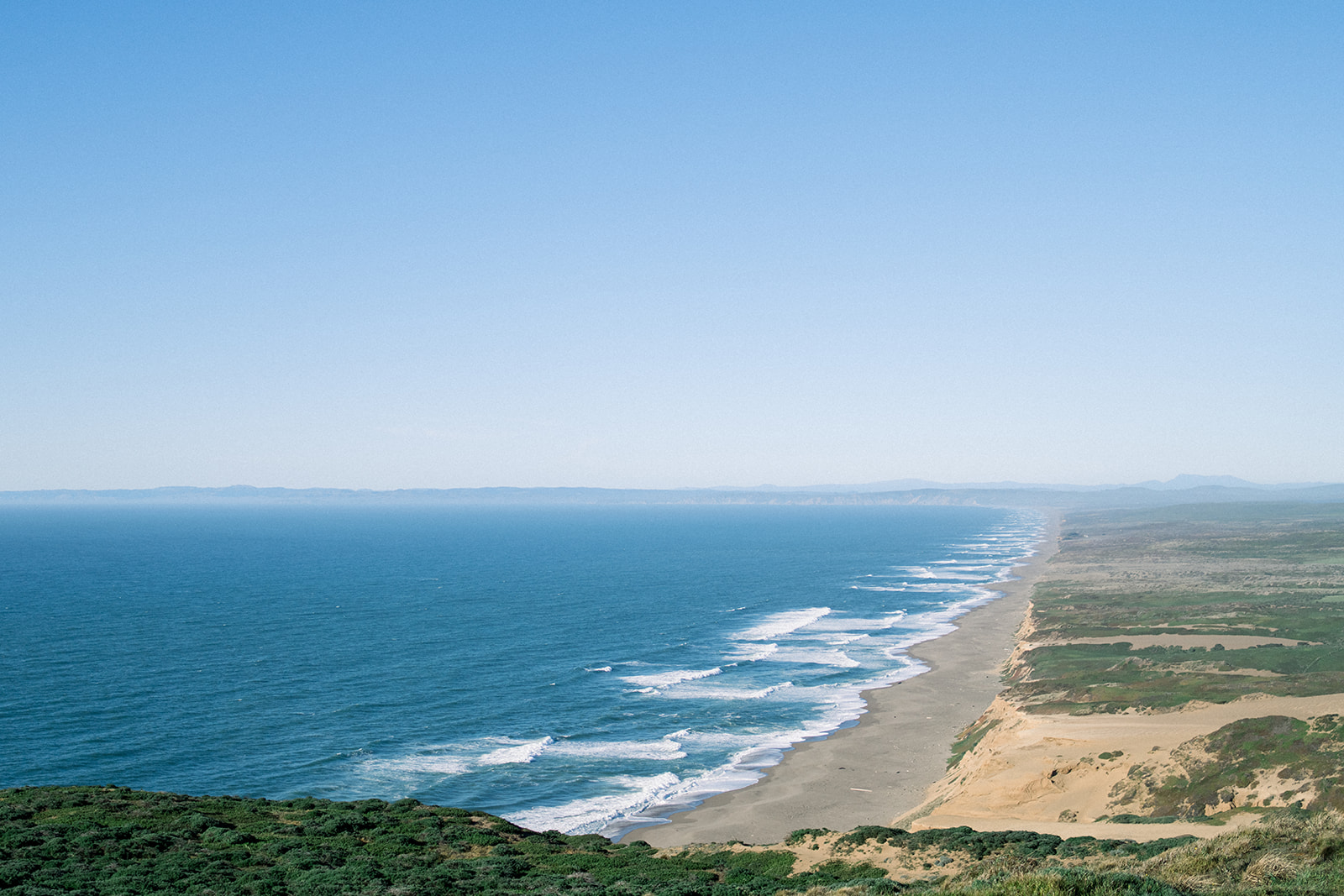 Coastal ocean views at  Point Reyes, CA engagement session Photographer