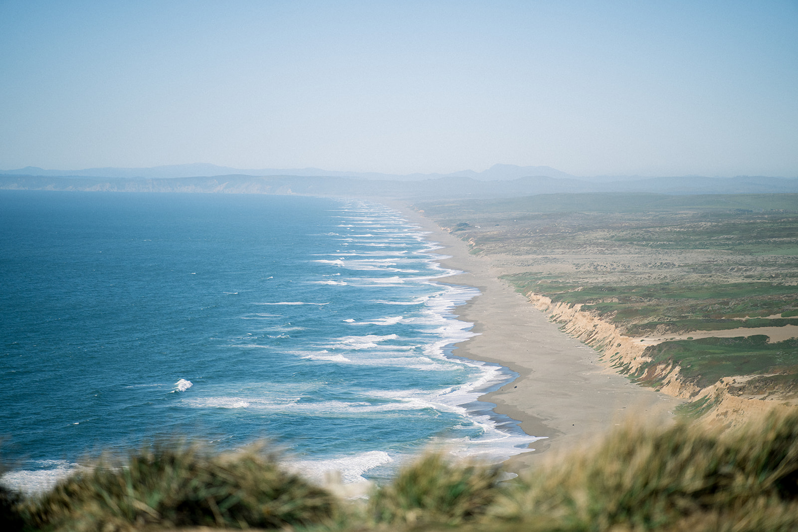 Coastal view at Point Reyes, CA engagement session 