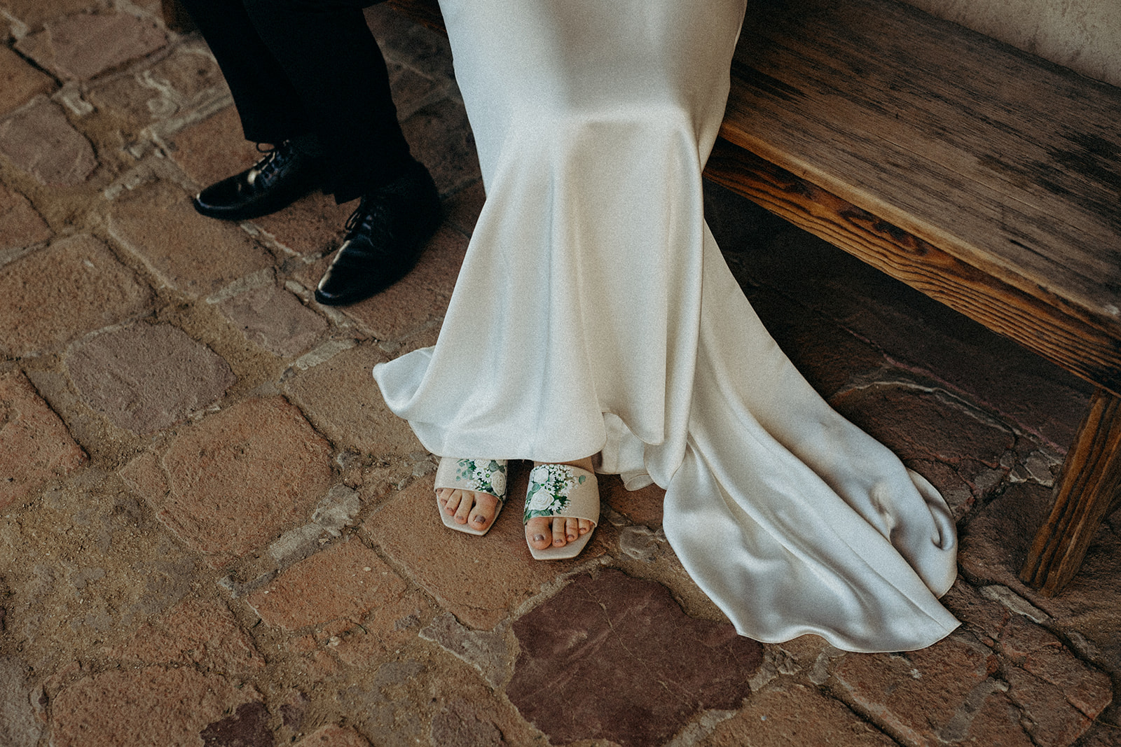 hand painted flat wedding shoes