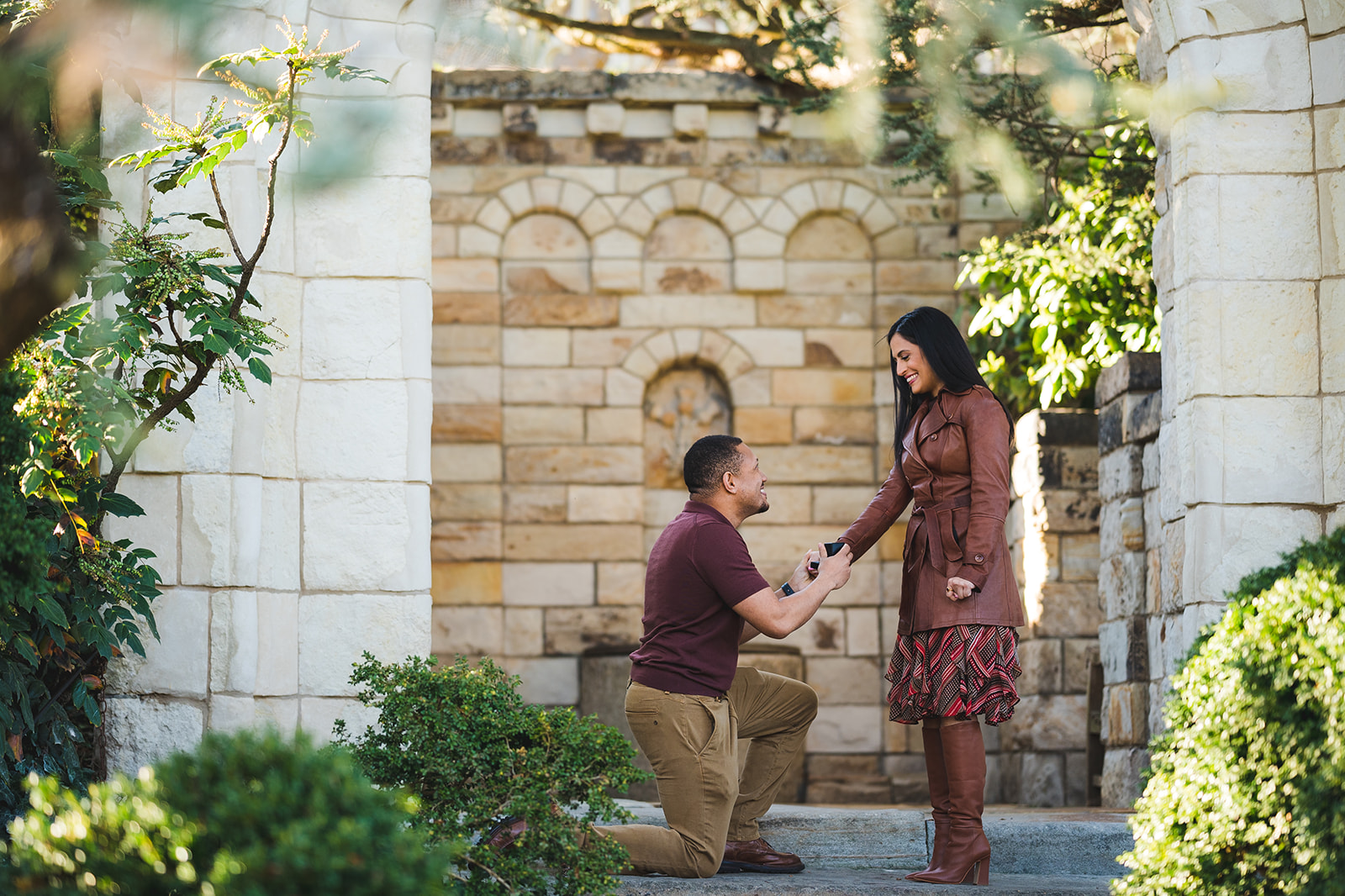 Romantic moment during a surprise proposal by Gabriele Stonyte Photography