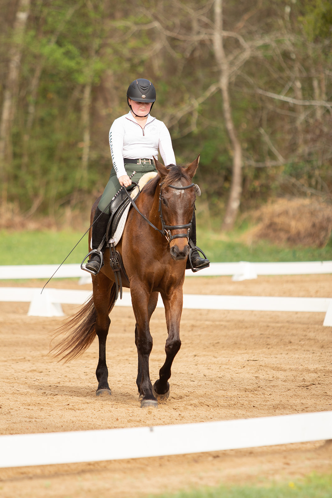 Equestrian competing in Dressage during Eventing competition in Tallahassee, FL at Mahan Farm. calicoandchrome.com