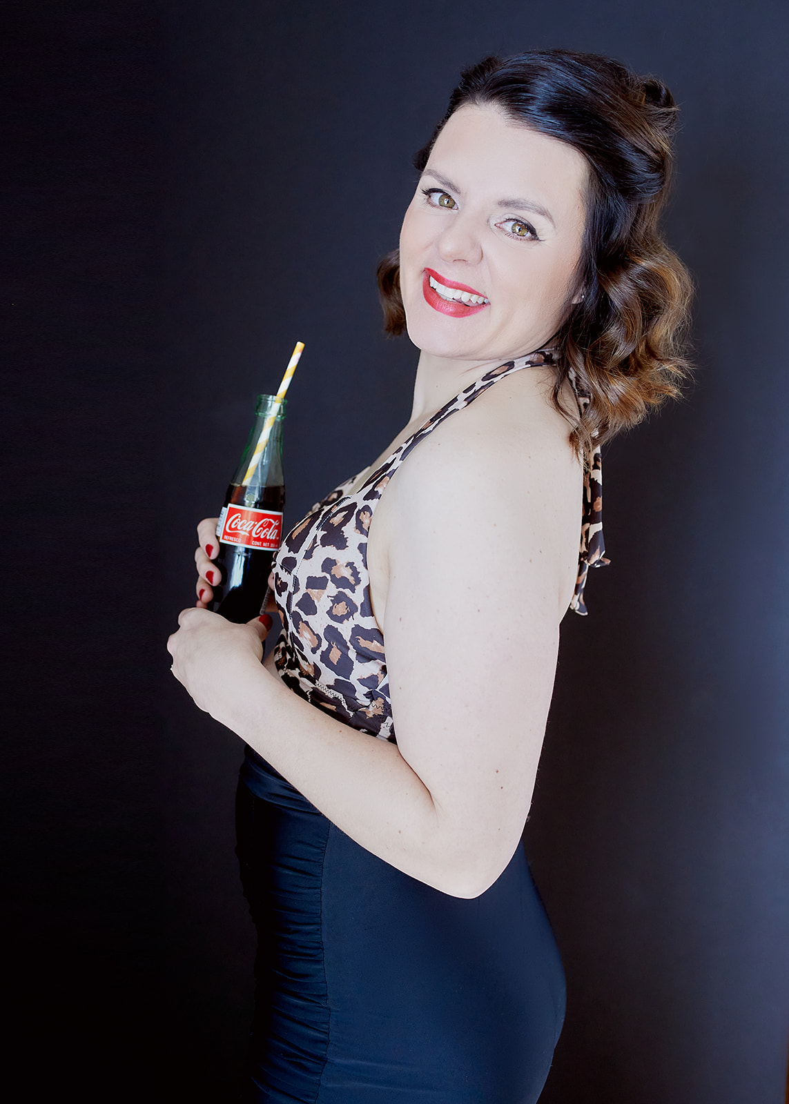 vintage coca cola pin up photography with red sunglasses
