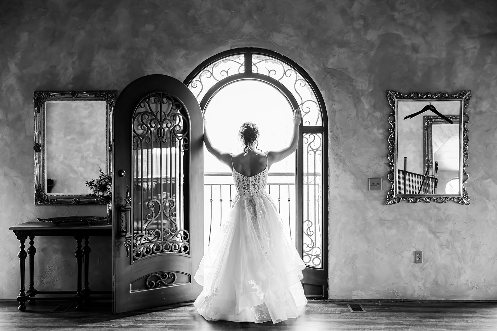 Bride getting ready at Bella Amore Enchanted Acres