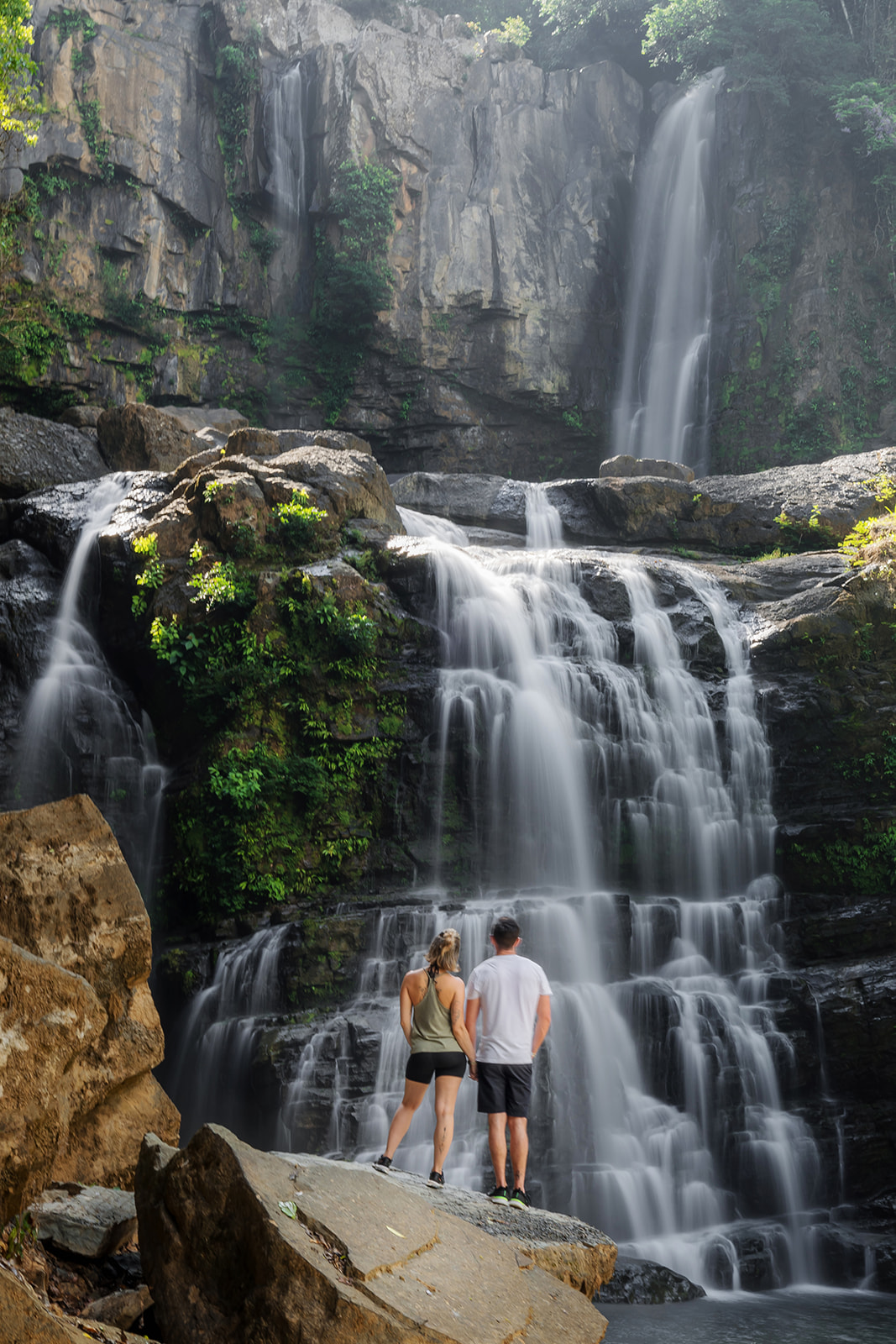 couple at waterfall