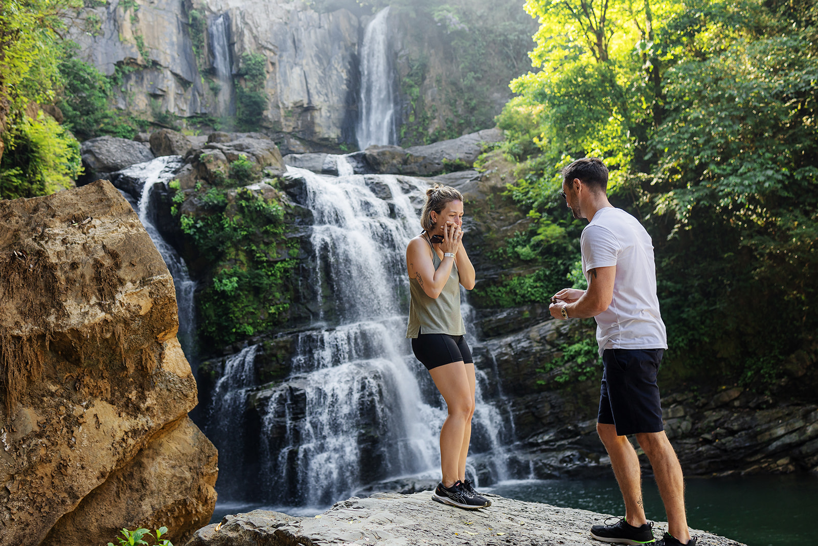 engagement proposal at waterfall