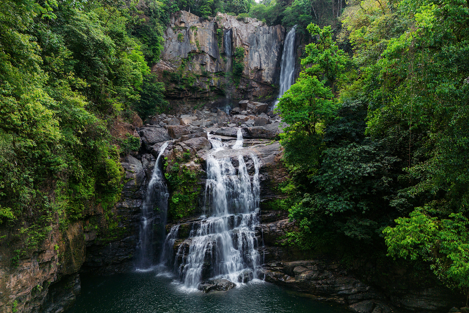 Nauyaca waterfall from the air.