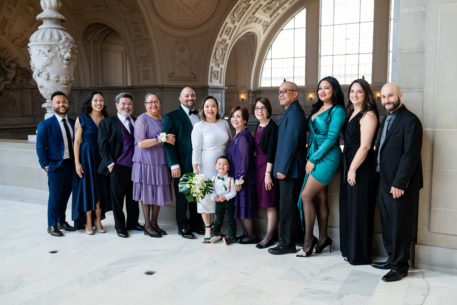 Couple's Family and Friends Photos SF City Hall San Francisco Wedding Photographer Bay Area Wedding Photography 