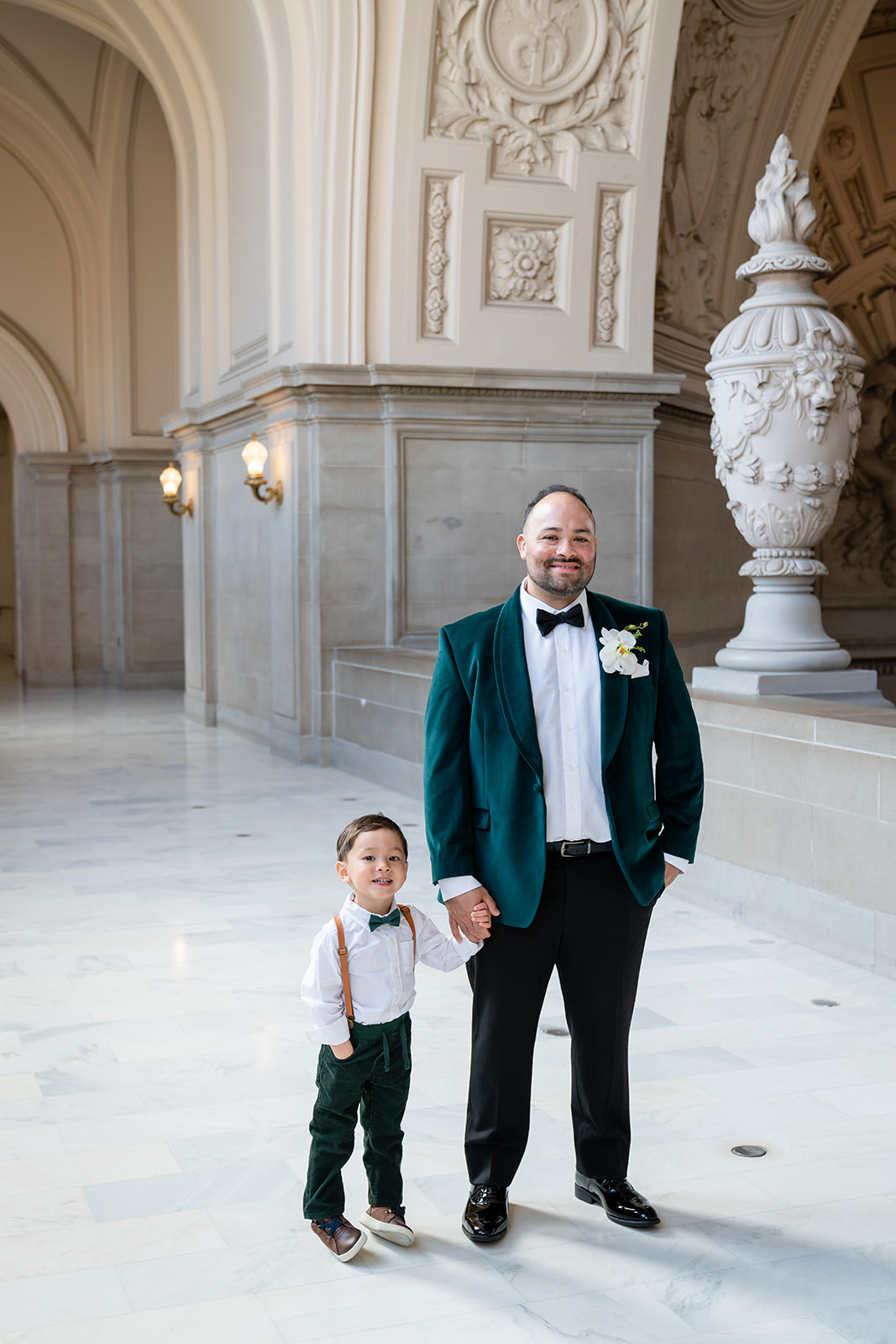 Groom and Son's Photos SF City Hall San Francisco Wedding Photographer Bay Area Wedding Photography 