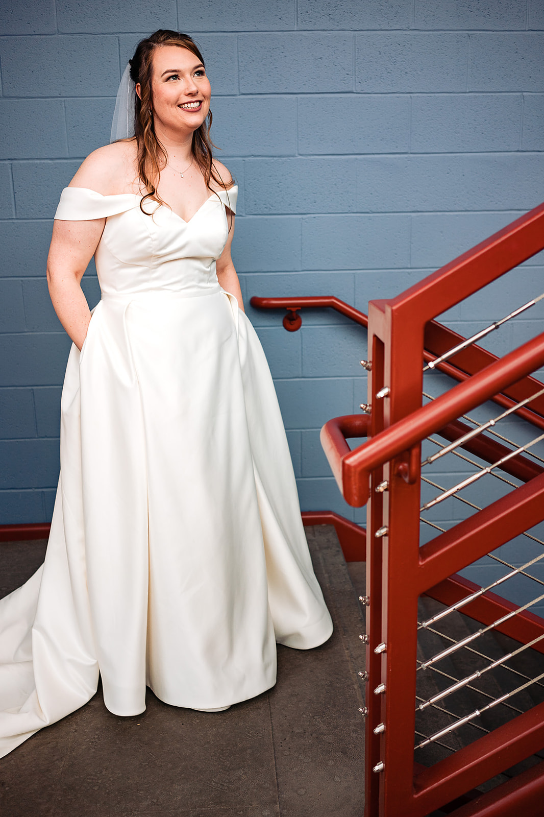 Portrait of bride at Artsquest Visitor Center