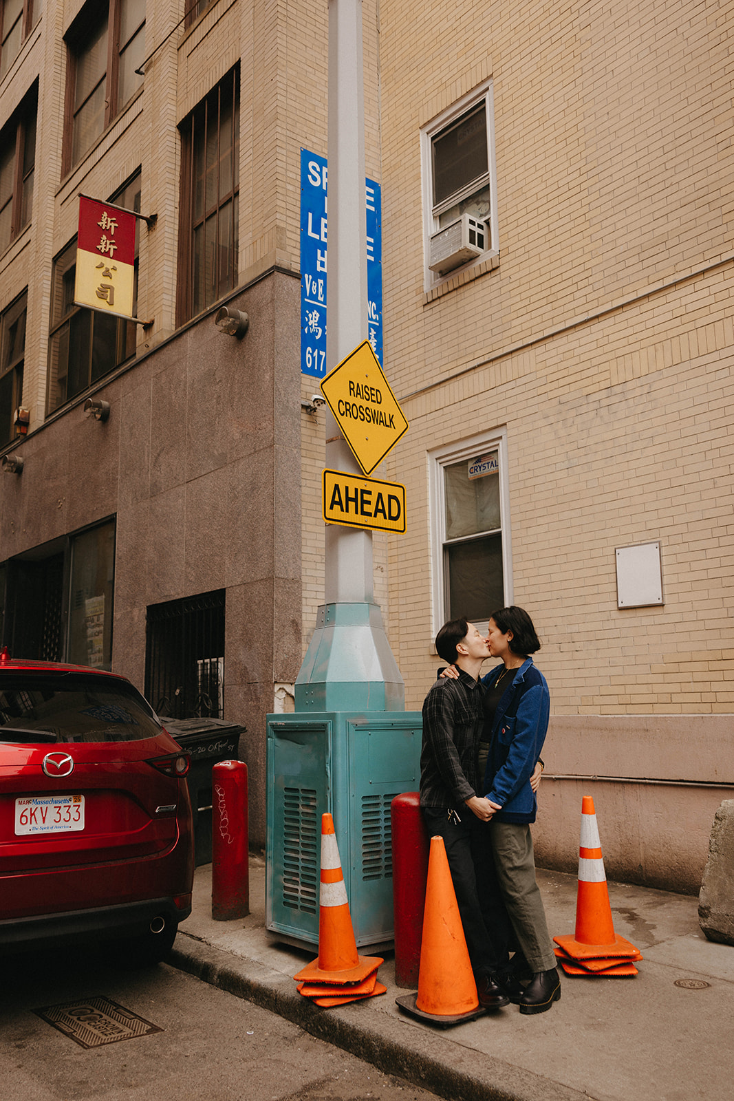 Boston's Chinatown provides the perfect backdrop for Julie & Soo Bin's couples session