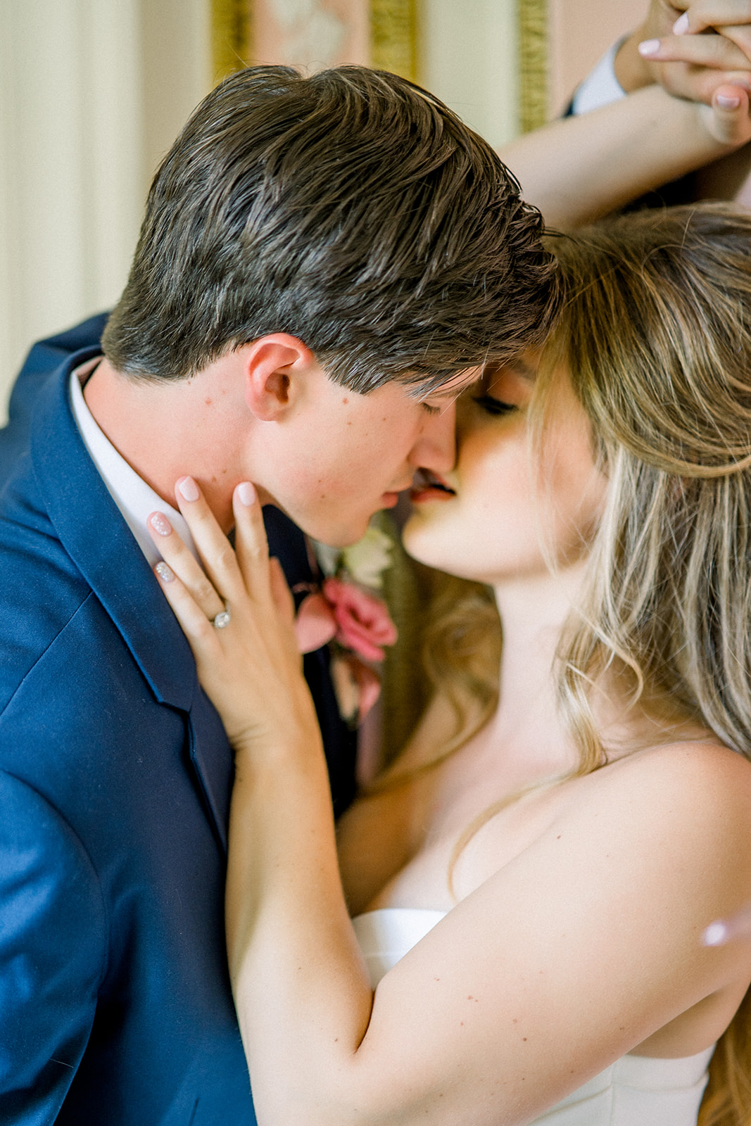 Beautiful couple in a candid moment, encapsulating the essence of a luxury destination wedding at Cairnwood Estate.