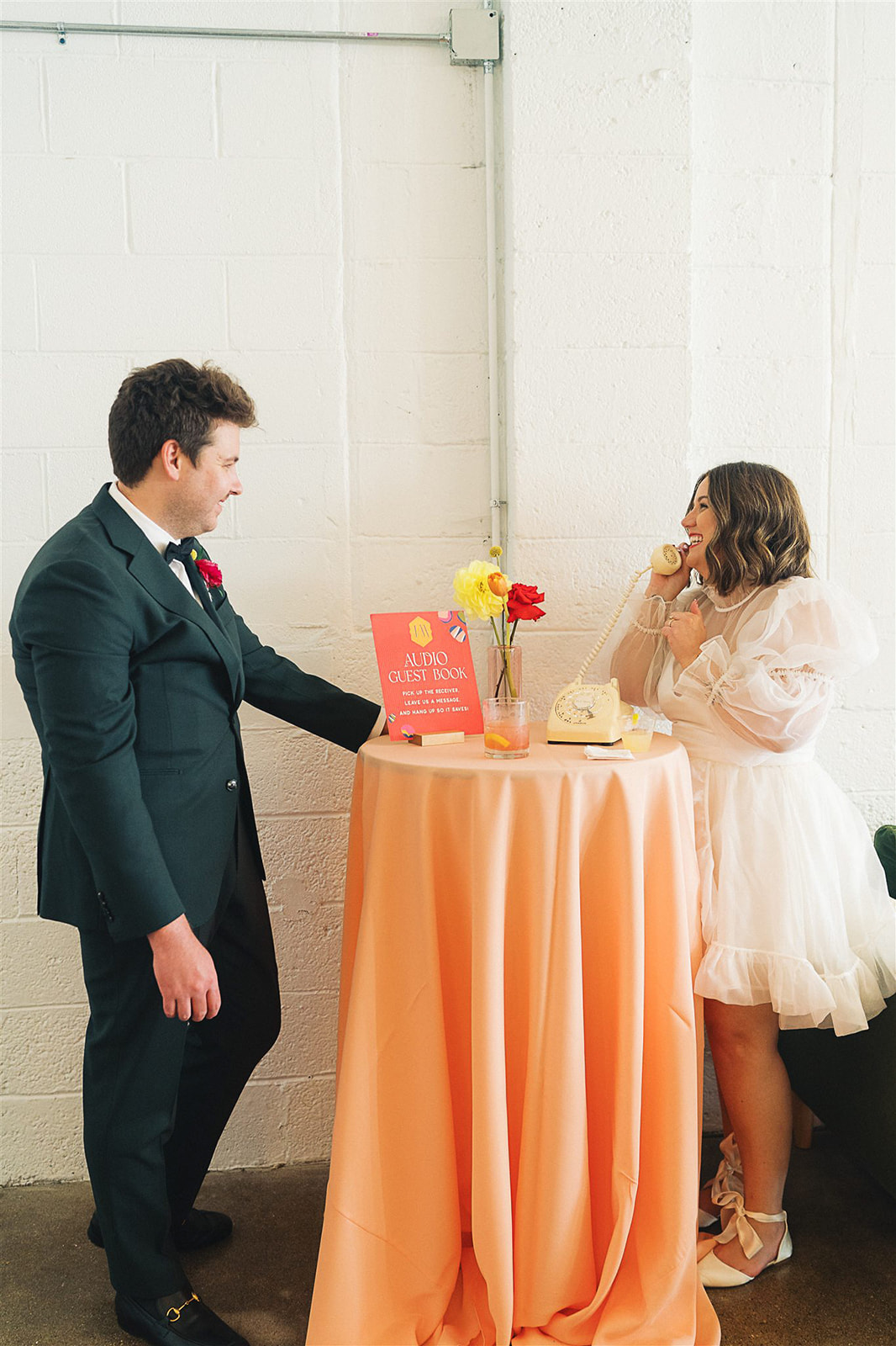 funky colorful wedding reception