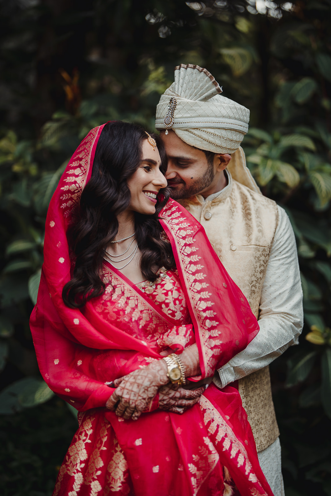 Artful wedding couple photosession showcases love and connection