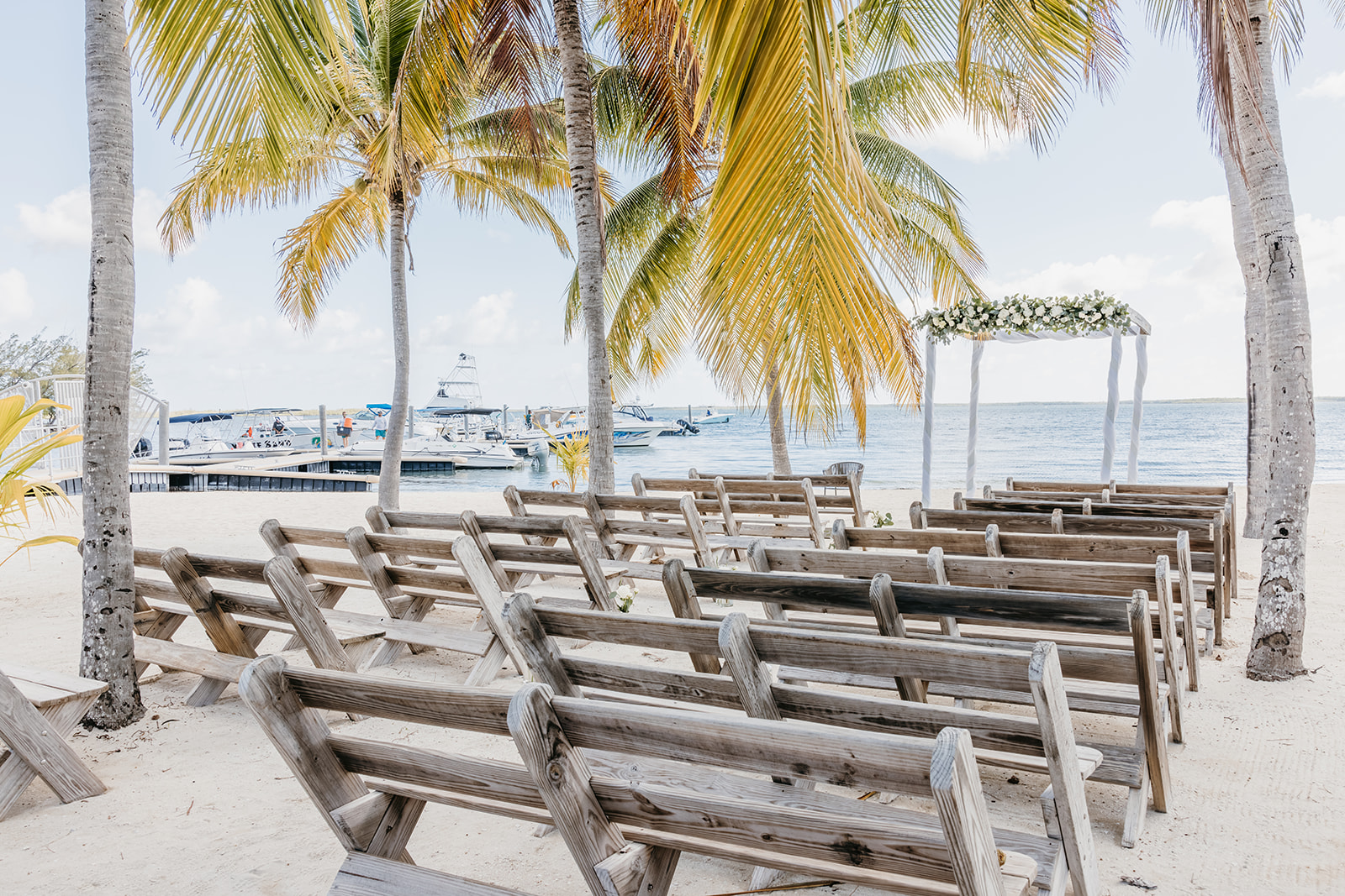 setup up decor boho white sandy beach caribbean cayman islands 