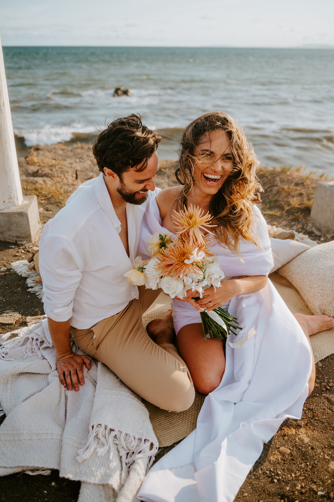 A couple eloping on the cliffs of Penon Guacillo in Costa Rica