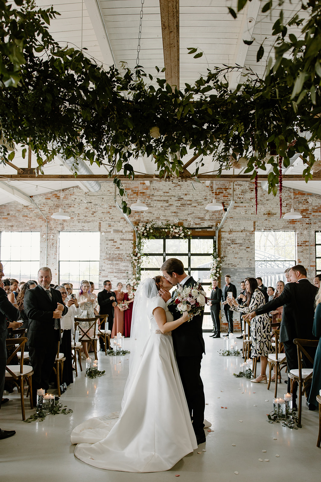 Wedding ceremony, The Graham Mill, best North Carolina wedding venues by NC wedding photographers and videographers