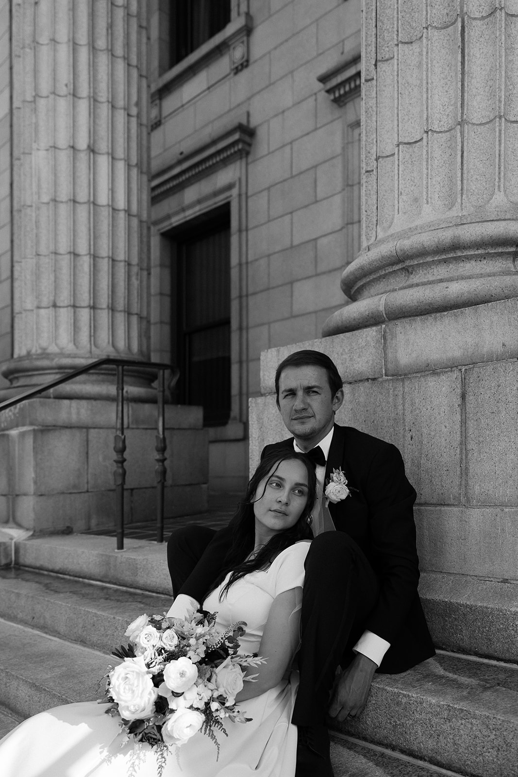 Courthouse wedding photos near The Graham Mill in North Carolina by Raleigh Wedding Photographers and Videographers