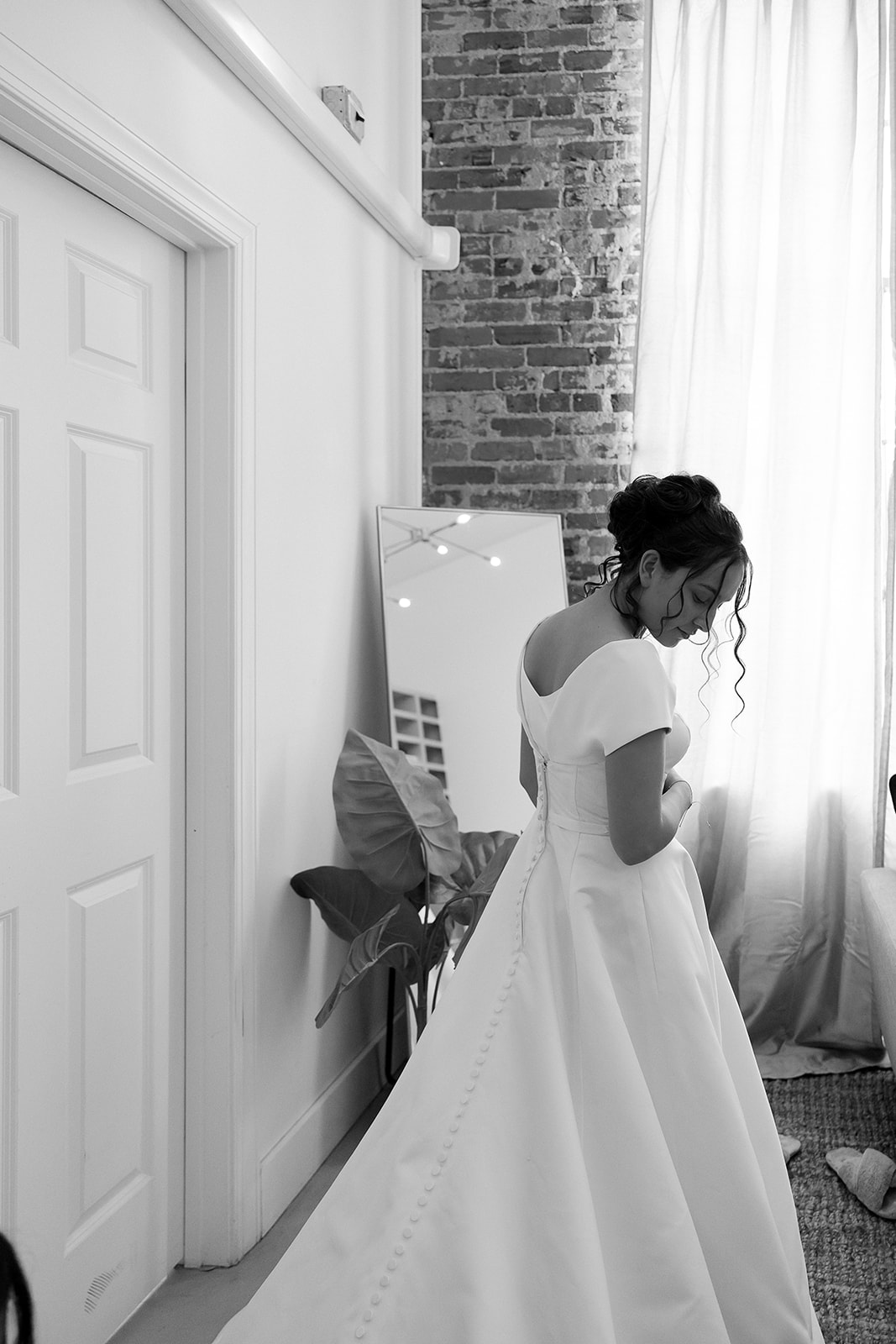 Wedding day getting ready photos at The Graham Mill, a North Carolina wedding venue, capture by NC wedding photographers
