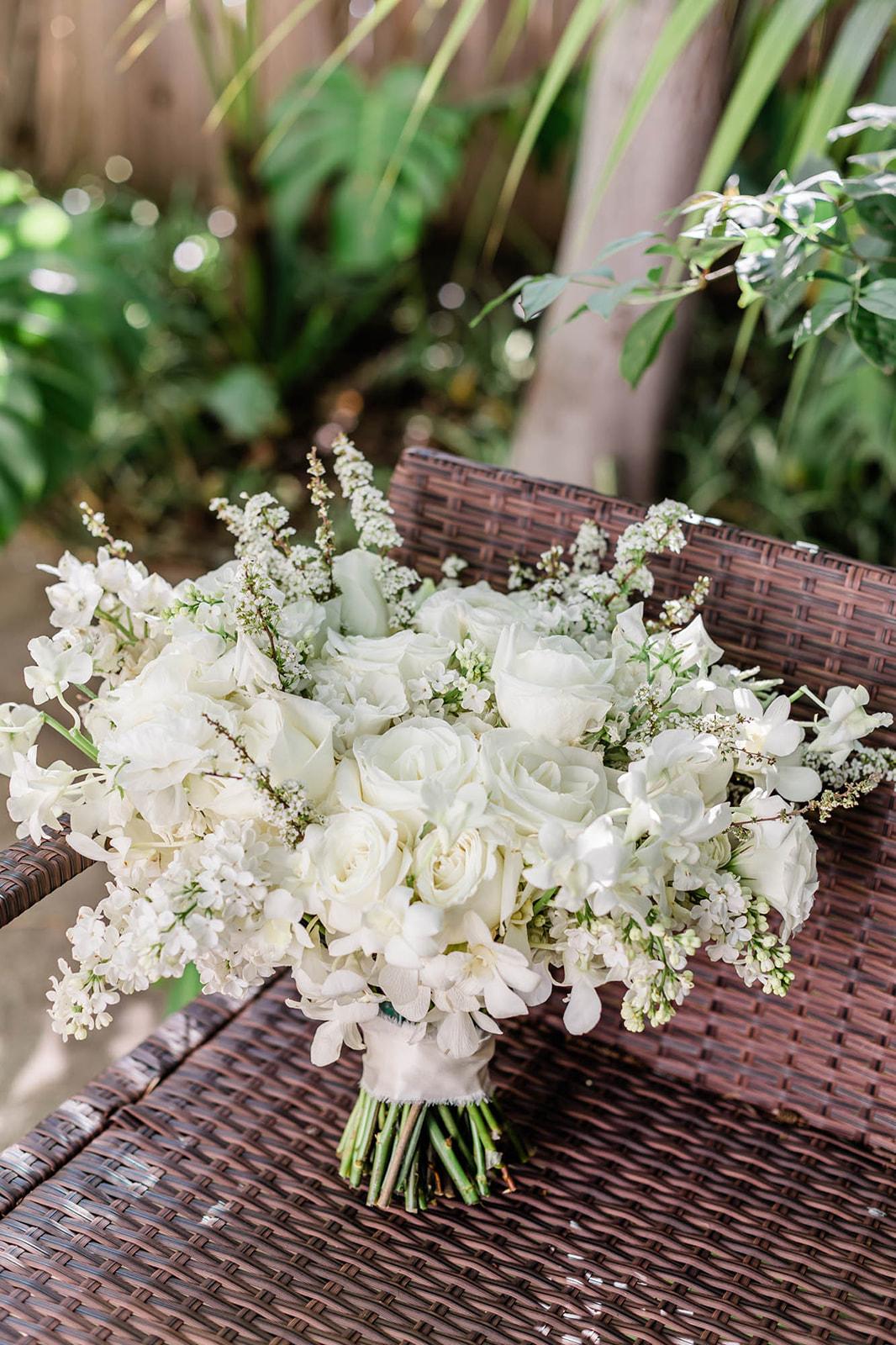 Bridal bouquet from Vibe Florals for garden wedding at Hartley Botanica in Somis, CA.