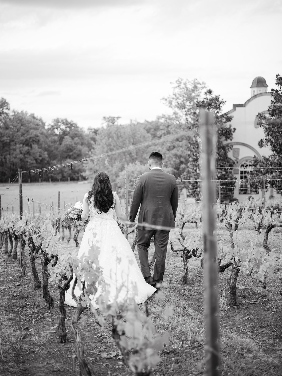 morais vineyard winery virginia bealeton wedding vineyard wedding photos just married initimate walking together couples