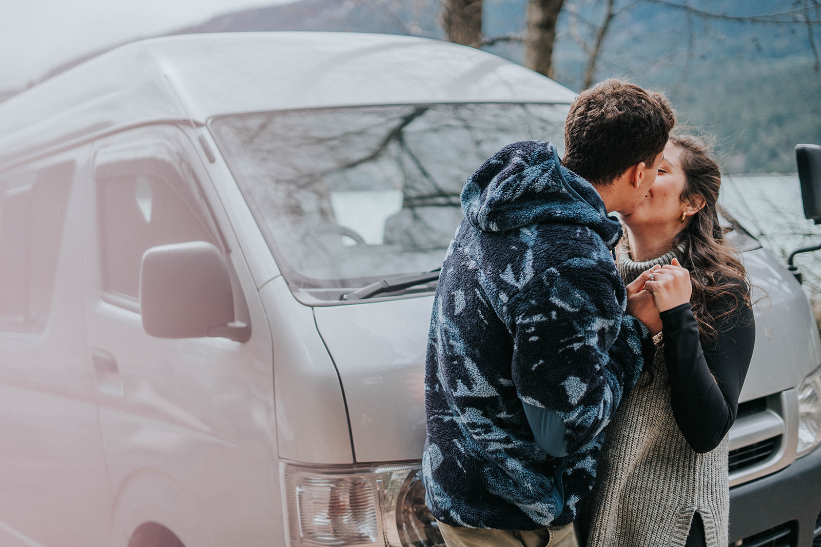 Cute camper van engagement photos at Lillooet Lake, with Amie Le Blanc of Le Blanc Studio. 