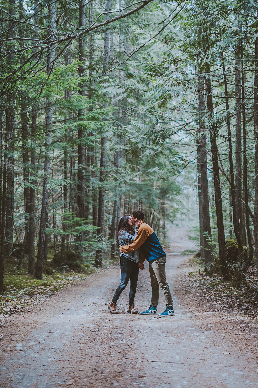 Forest hiking engagement photos at Lillooet Lake, with Amie Le Blanc of Le Blanc Studio. 